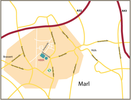 Anfahrt HBBK Marl